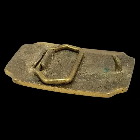 Vintage Brenton Banks Brass Belt Buckle Working For Iowa 100 Years‎